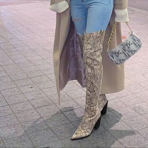 Knee High Snakeskin boots